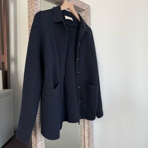 Sezane Will Knit Jacket in Navy
